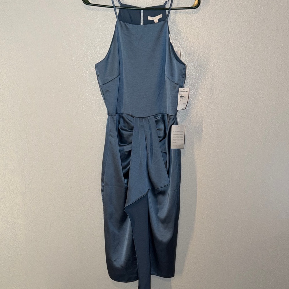 Elegant Blue Sleeveless Dress